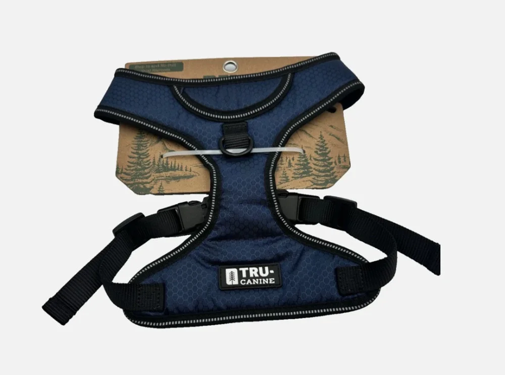 Tru-Canine Designer Step-In No Pull Dual Harness Navy Blue/ Large